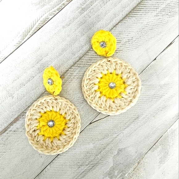Gift For loved ones, Crochet Earrings Summer Earrings ☀️ - Picture 4 of 8